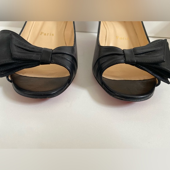 ✨ CHRISTIAN LOUBOUTIN peep toe kitten heels - Picture 8 of 16